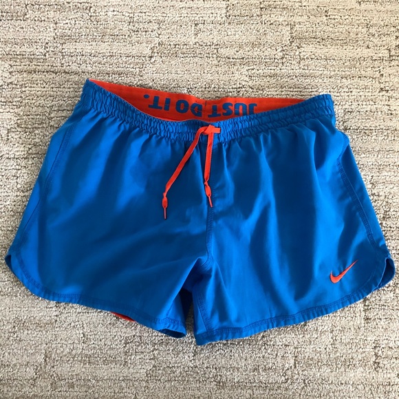 orange nike shorts women